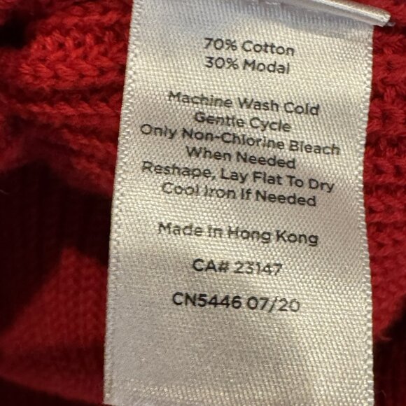 Talbots 2xl Red Cowl Neck Long Sleeve Sweater EUC Winter Holiday Cozy - Picture 5 of 5